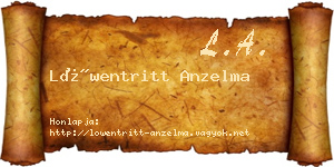 Löwentritt Anzelma névjegykártya